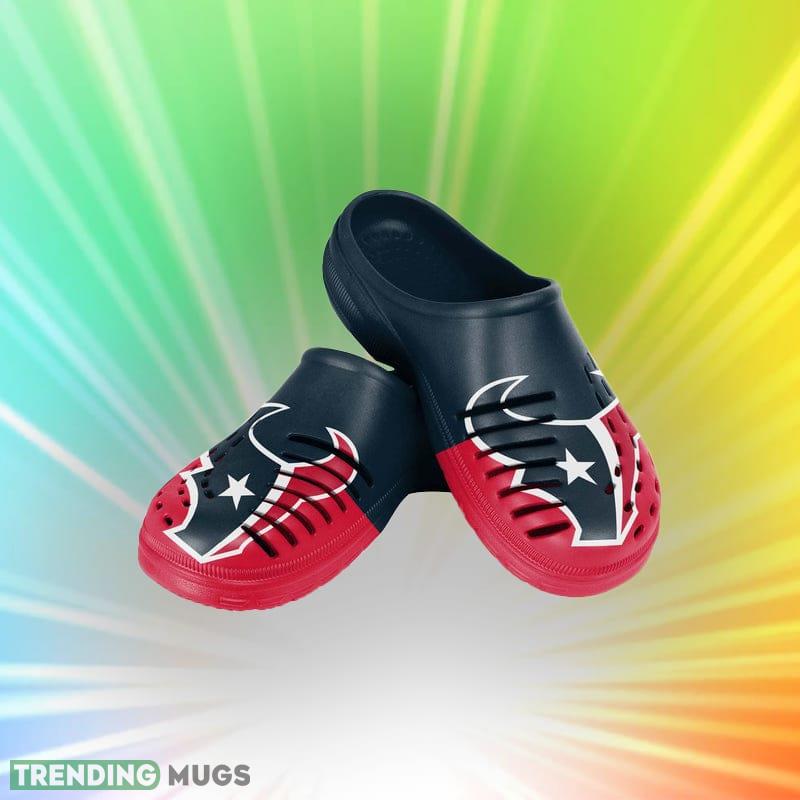 Houston Texans NFL Men And Women Colorblock Big Logo Clog Shoes For Fans - Houston Texans NFL Youth Colorblock Big Logo Clog_1 Houston Texans NFL Men And Women Colorblock Big Logo Clog Shoes For Fans - Houston Texans NFL Youth Colorblock Big Logo Clog_1