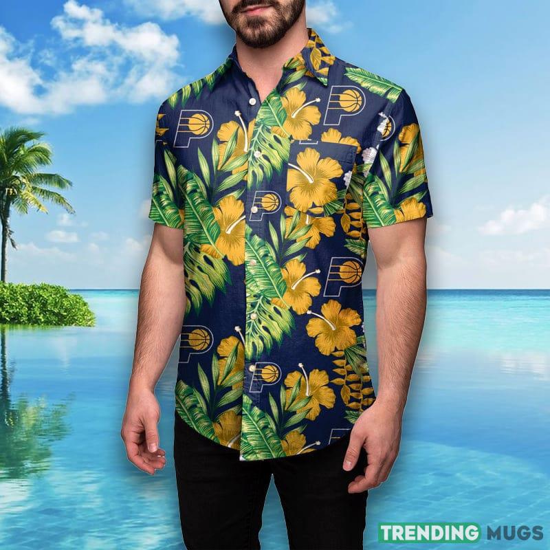 Indiana Pacers NBA Mens Floral Hawaiian Shirt Hawaiian Shirt Indiana Pacers NBA Mens Floral Hawaiian Shirt Hawaiian Shirt