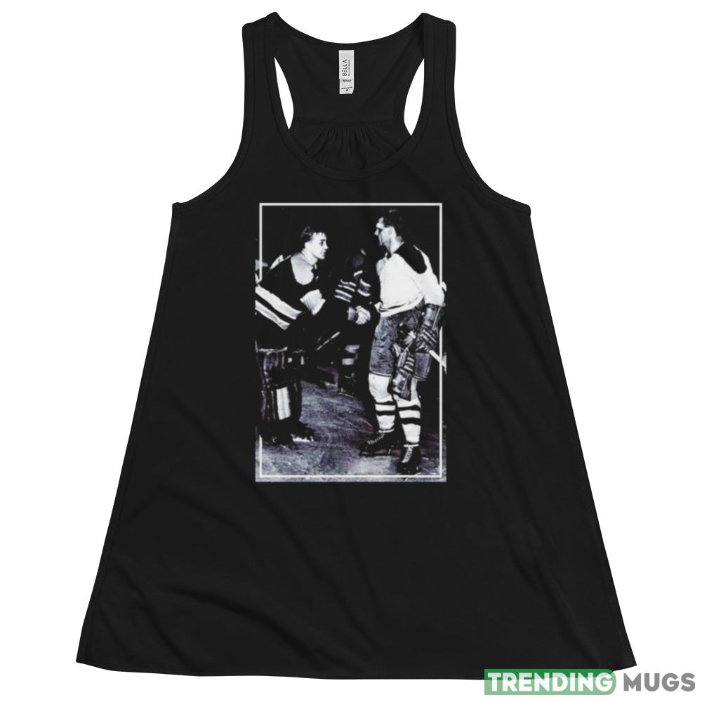 Jim Henry of the Bruins congratulates Maurice Richard shirt Dark Shirt Jim Henry of the Bruins congratulates Maurice Richard shirt Dark Shirt