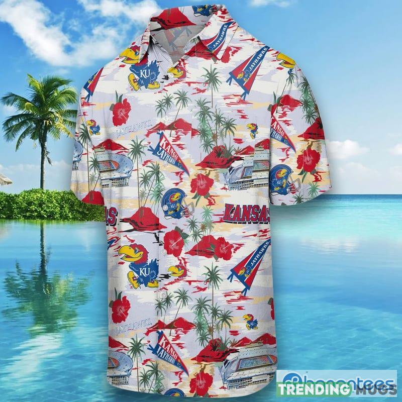 Kansas Jayhawks NCAA Mens Thematic Stadium Print Hawaiian Shirt Hawaiian Shirt Kansas Jayhawks NCAA Mens Thematic Stadium Print Hawaiian Shirt Hawaiian Shirt