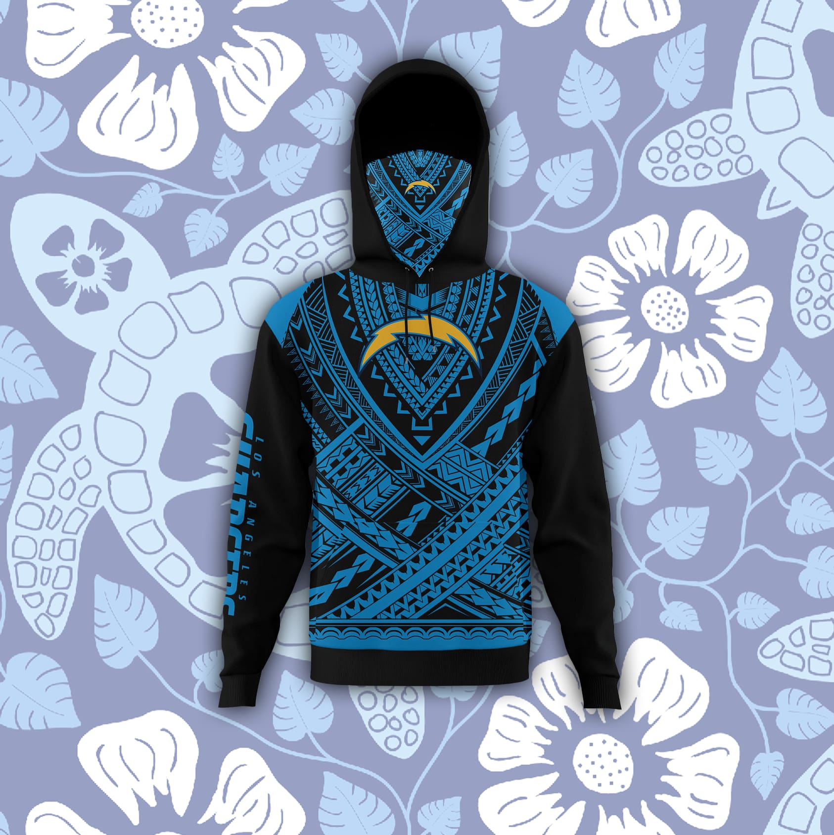 Los Angeles Chargers Hoodies Polynesian Design Hoodie Custom Name Print Hoodie Chargers Fan Hoodies Face Mask Hoodie 3D Hoodies Los Angeles Chargers Hoodies Polynesian Design Hoodie Custom Name Print Hoodie Chargers Fan Hoodies Face Mask Hoodie 3D Hoodies