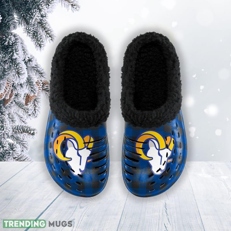 Los Angeles Rams NFL Men And Women Sherpa Lined Buffalo Check Clog For Fans Clog Shoes Los Angeles Rams NFL Men And Women Sherpa Lined Buffalo Check Clog For Fans Clog Shoes