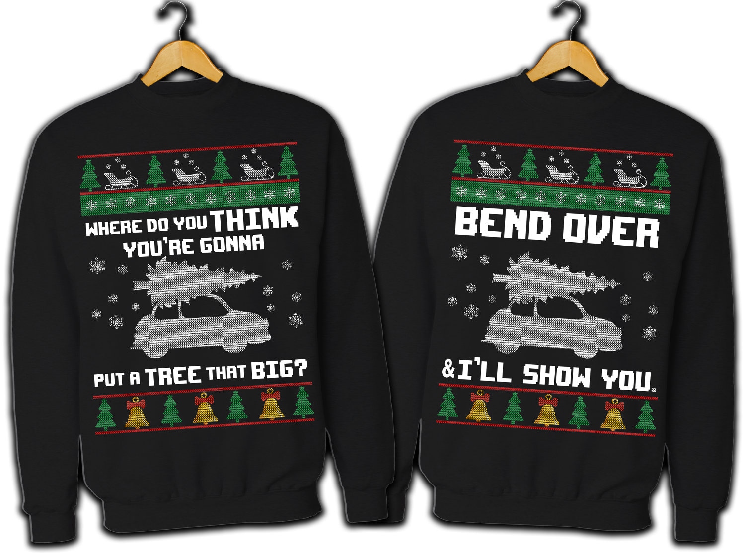 Matching Couple Christmas Sweatshirt, Ugly Christmas sweatshirt, Where Do You Think You're Gonna Put a Tree That Big Dark Shirt Matching Couple Christmas Sweatshirt, Ugly Christmas sweatshirt, Where Do You Think You're Gonna Put a Tree That Big - 180523-092308