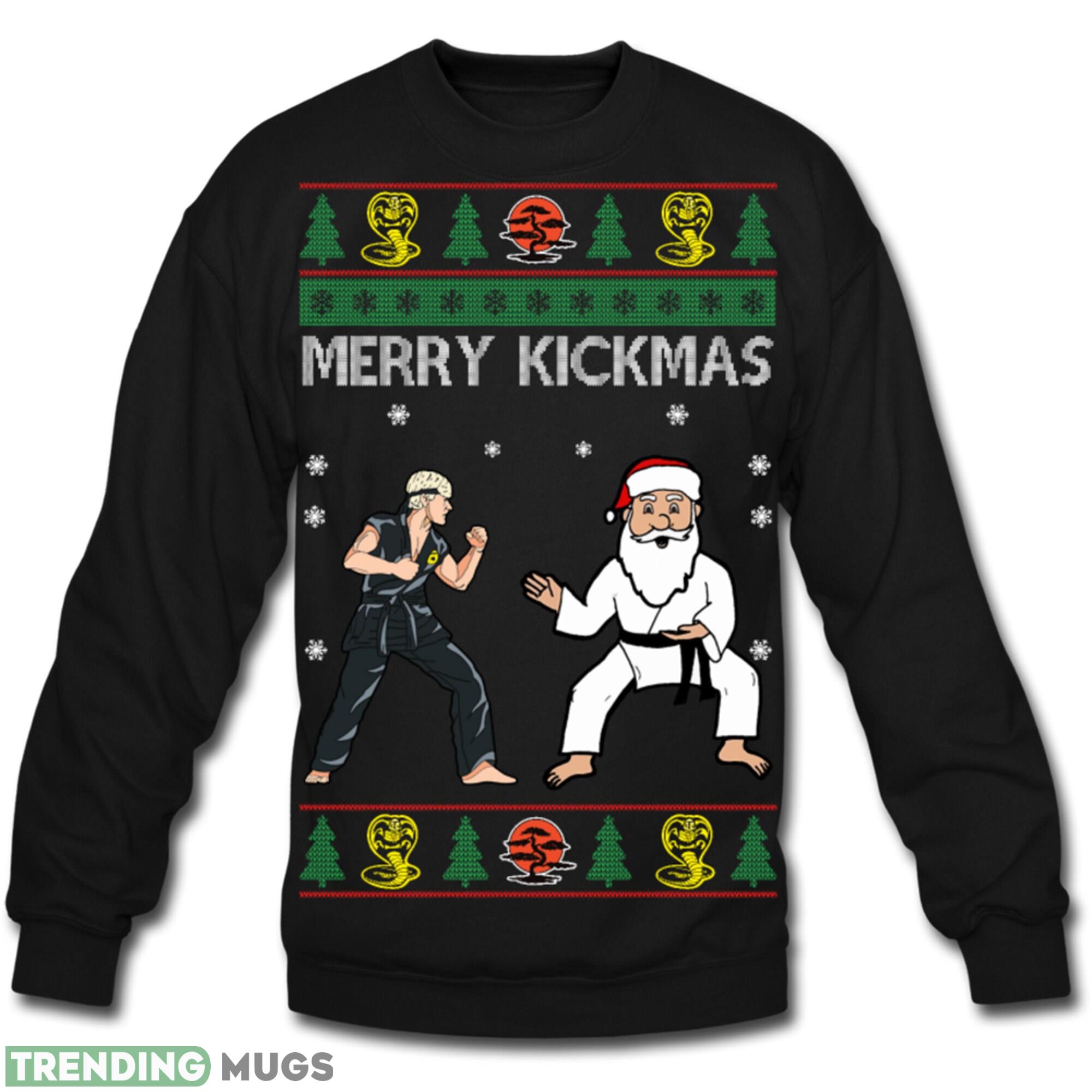 Merry Kickmas Ugly Sweatshirt, Karate Santa Ugly Chrismas Sweatshirt for Men and Women, Funny Christmas Sweatshirt Dark Shirt Merry Kickmas Ugly Sweatshirt, Karate Santa Ugly Chrismas Sweatshirt for Men and Women, Funny Christmas Sweatshirt Dark Shirt