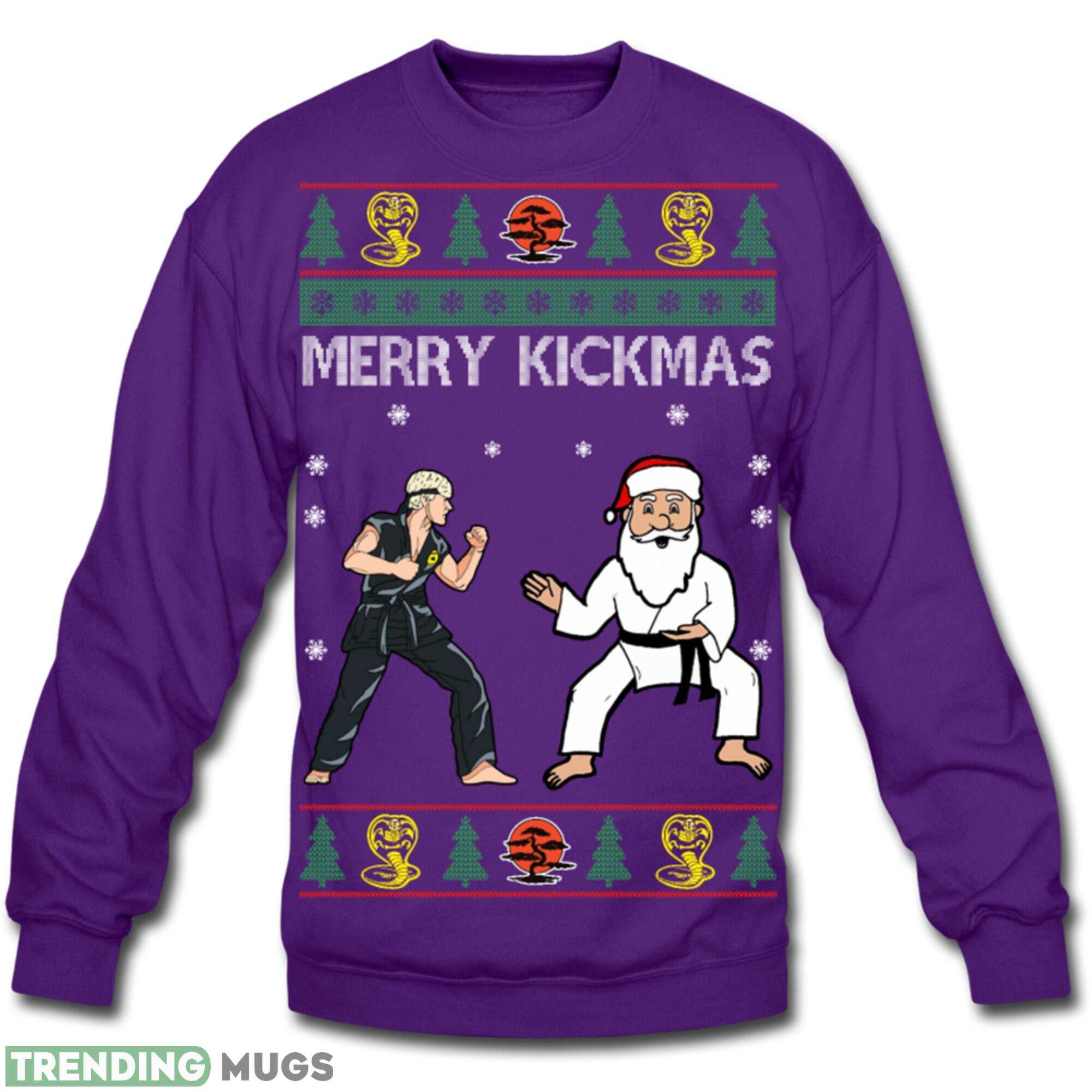 Merry Kickmas Ugly Sweatshirt, Karate Santa Ugly Chrismas Sweatshirt for Men and Women, Funny Christmas Sweatshirt Dark Shirt Merry Kickmas Ugly Sweatshirt, Karate Santa Ugly Chrismas Sweatshirt for Men and Women, Funny Christmas Sweatshirt Dark Shirt