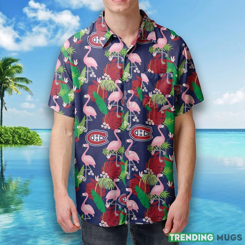 Montreal Canadiens NHL Mens Floral Hawaiian Shirt Hawaiian Shirt Montreal Canadiens NHL Mens Floral Hawaiian Shirt Hawaiian Shirt