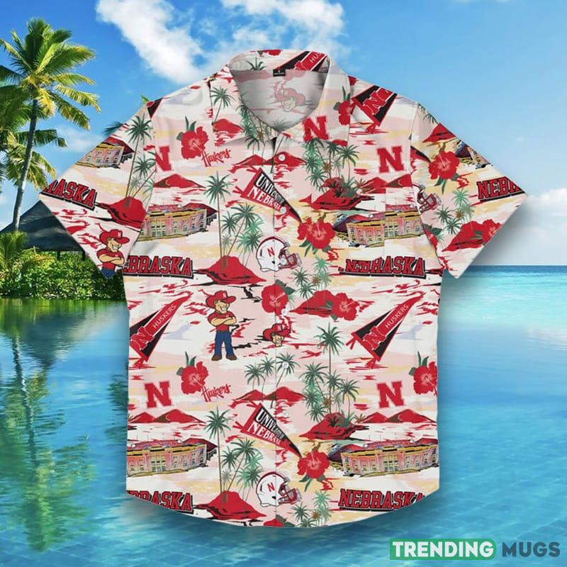 Nebraska Cornhuskers NCAA Mens Thematic Stadium Print Hawaiian Shirt - Nebraska Cornhuskers NCAA Mens Thematic Stadium Print Button Up Shirt_1 Nebraska Cornhuskers NCAA Mens Thematic Stadium Print Hawaiian Shirt - Nebraska Cornhuskers NCAA Mens Thematic Stadium Print Button Up Shirt_1