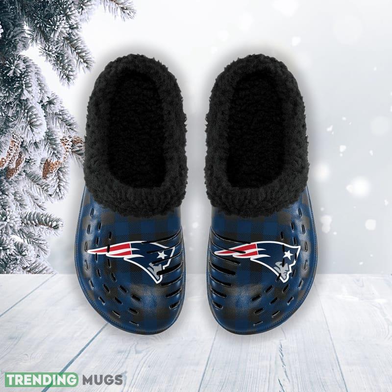 New England Patriots NFL Men And Women Sherpa Lined Buffalo Check Clog For Fans Clog Shoes New England Patriots NFL Men And Women Sherpa Lined Buffalo Check Clog For Fans Clog Shoes