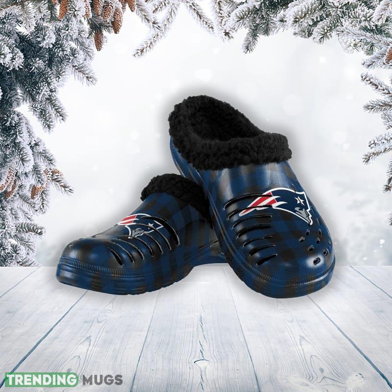New England Patriots NFL Men And Women Sherpa Lined Buffalo Check Clog For Fans - New England Patriots NFL Mens Sherpa Lined Buffalo Check Clog_1 New England Patriots NFL Men And Women Sherpa Lined Buffalo Check Clog For Fans - New England Patriots NFL Mens Sherpa Lined Buffalo Check Clog_1