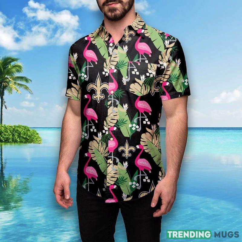 New Orleans Saints NFL Mens Floral Hawaiian Shirt Hawaiian Shirt New Orleans Saints NFL Mens Floral Hawaiian Shirt Hawaiian Shirt
