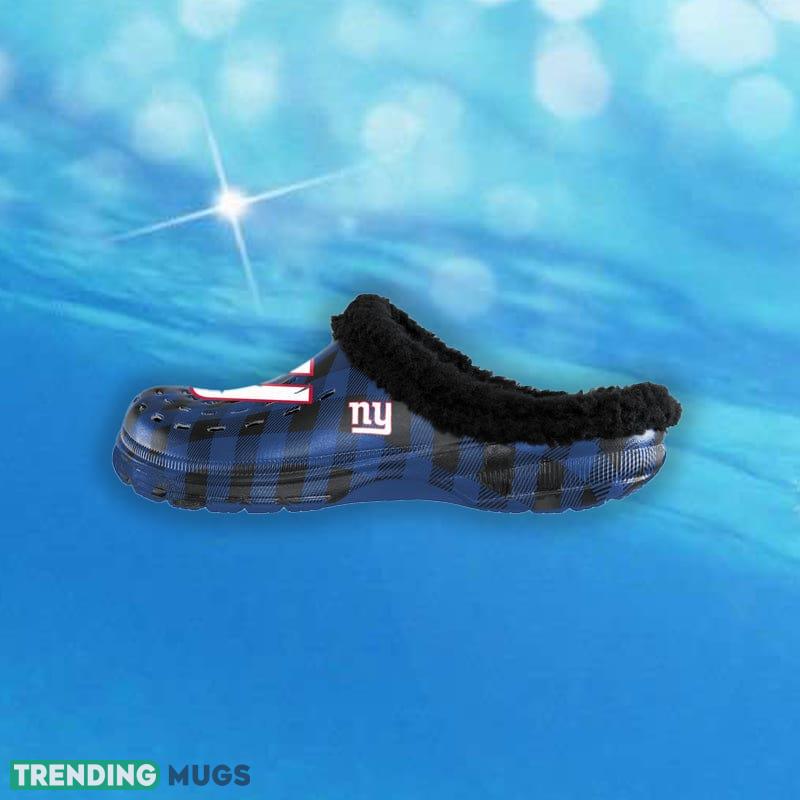 New York Giants NFL Men And Women Sherpa Lined Buffalo Check Clog For Fans Clog Shoes New York Giants NFL Men And Women Sherpa Lined Buffalo Check Clog For Fans Clog Shoes