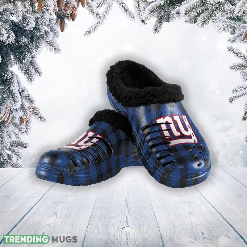 New York Giants NFL Men And Women Sherpa Lined Buffalo Check Clog For Fans - New York Giants NFL Mens Sherpa Lined Buffalo Check Clog_1 New York Giants NFL Men And Women Sherpa Lined Buffalo Check Clog For Fans - New York Giants NFL Mens Sherpa Lined Buffalo Check Clog_1