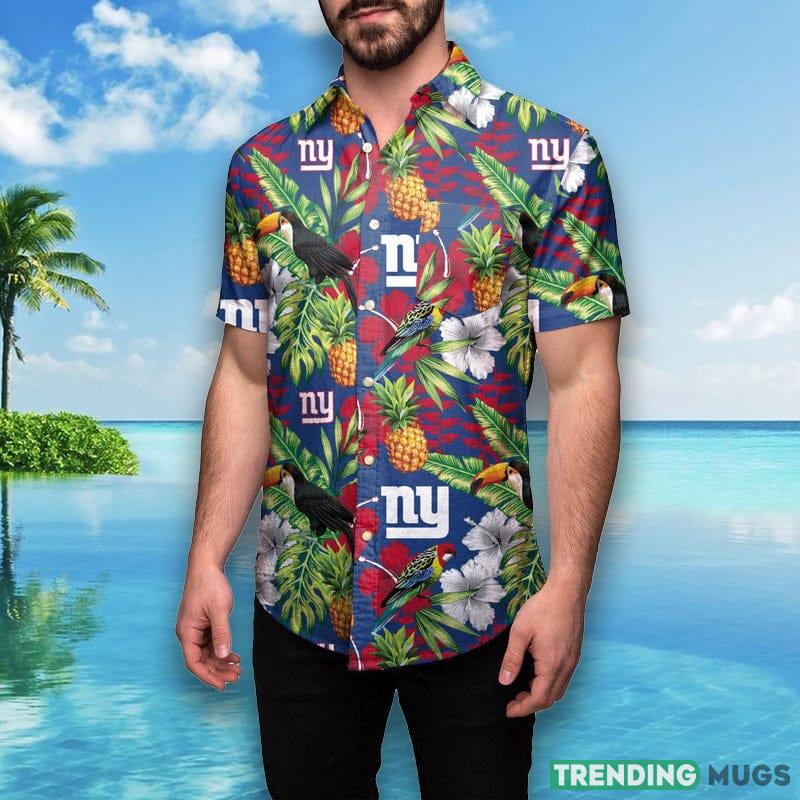 New York Giants NFL Mens Floral Hawaiian Shirt Hawaiian Shirt New York Giants NFL Mens Floral Hawaiian Shirt Hawaiian Shirt