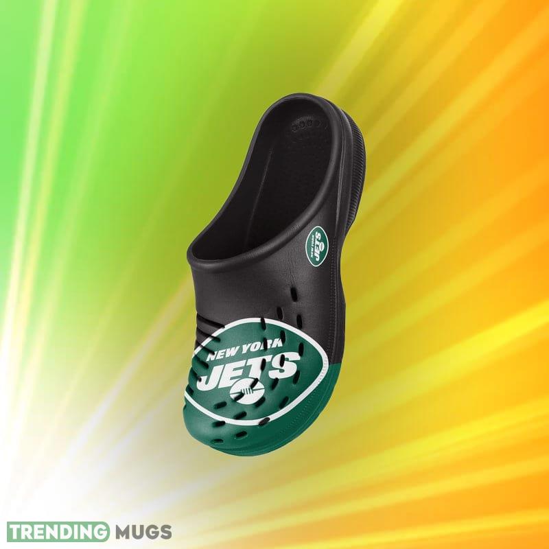 New York Jets NFL Men And Women Colorblock Big Logo Clog Shoes For Fans Clog Shoes New York Jets NFL Men And Women Colorblock Big Logo Clog Shoes For Fans Clog Shoes