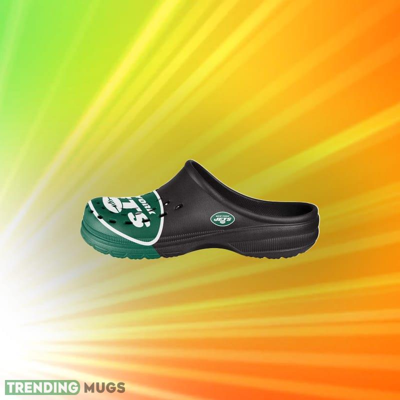 New York Jets NFL Men And Women Colorblock Big Logo Clog Shoes For Fans Clog Shoes New York Jets NFL Men And Women Colorblock Big Logo Clog Shoes For Fans Clog Shoes