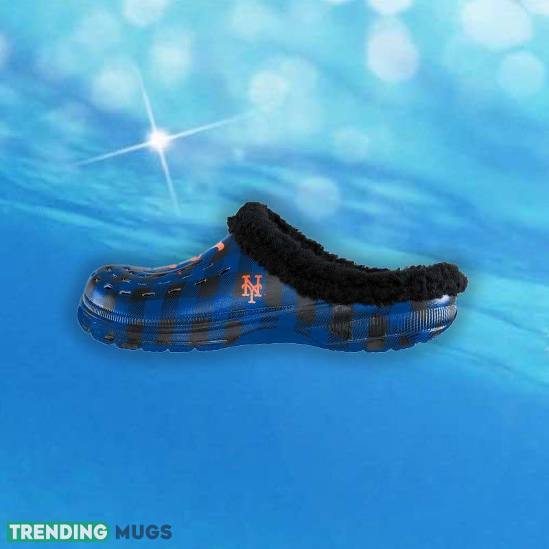 New York Mets MLB Men And Women Sherpa Lined Buffalo Check Clog For Fans Clog Shoes New York Mets MLB Men And Women Sherpa Lined Buffalo Check Clog For Fans Clog Shoes