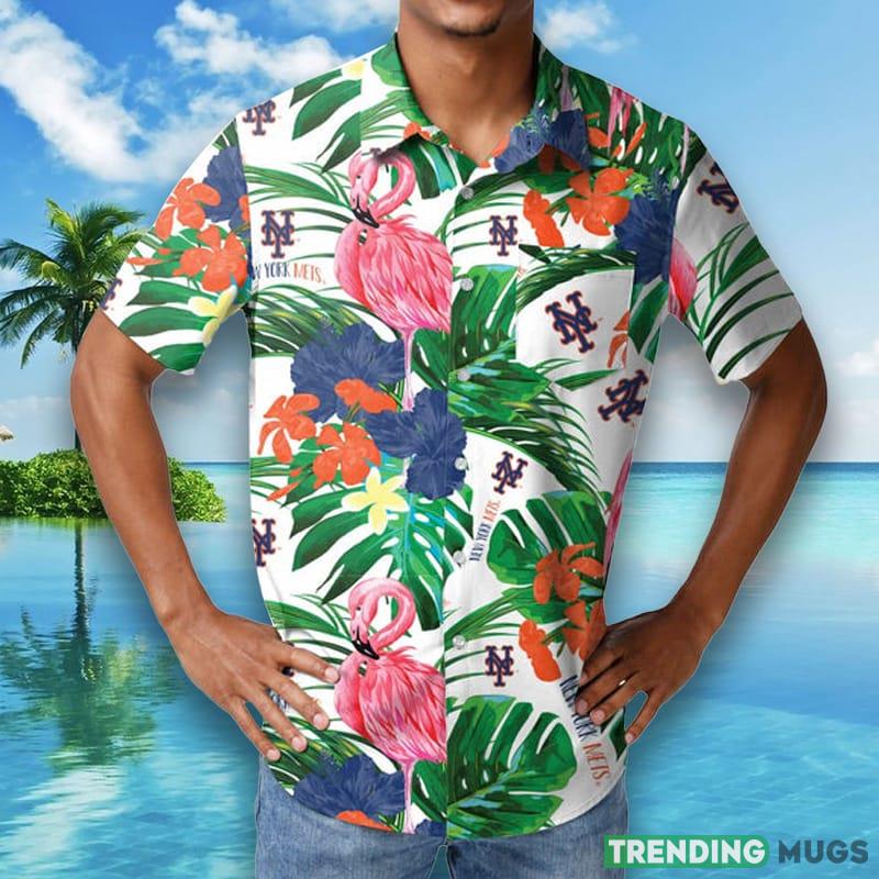 New York Mets MLB Mens Flamingo Hawaiian Shirt Hawaiian Shirt New York Mets MLB Mens Flamingo Hawaiian Shirt Hawaiian Shirt