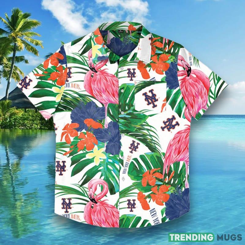 New York Mets MLB Mens Flamingo Hawaiian Shirt - New York Mets MLB Mens Flamingo Button Up Shirt_1 New York Mets MLB Mens Flamingo Hawaiian Shirt - New York Mets MLB Mens Flamingo Button Up Shirt_1