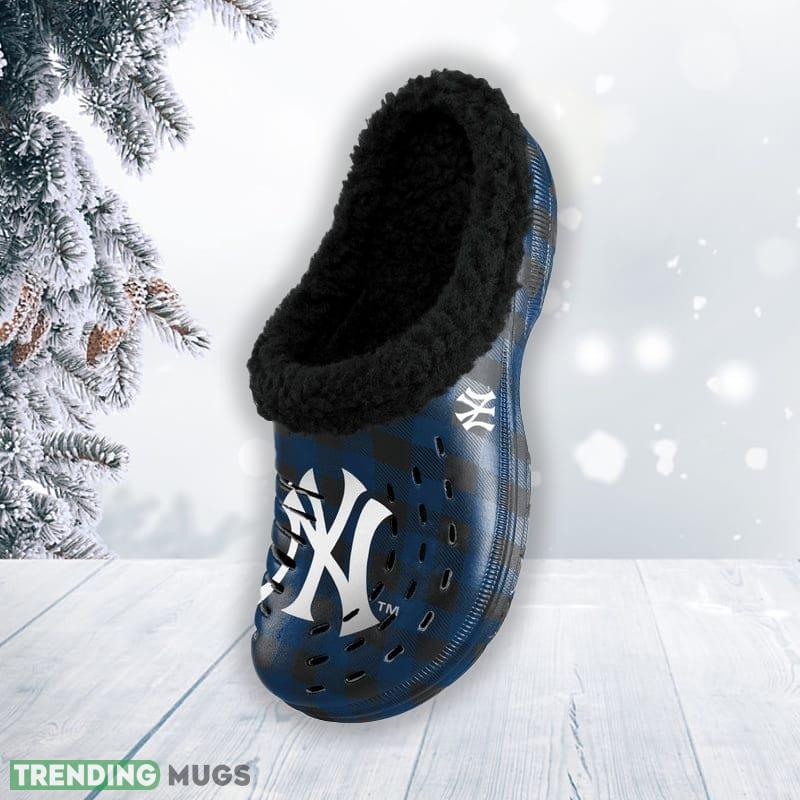 New York Yankees MLB Men And Women Sherpa Lined Buffalo Check Clog For Fans Clog Shoes New York Yankees MLB Men And Women Sherpa Lined Buffalo Check Clog For Fans Clog Shoes