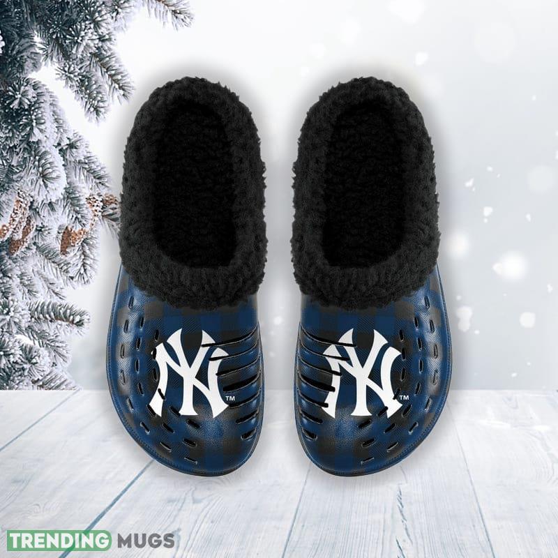 New York Yankees MLB Men And Women Sherpa Lined Buffalo Check Clog For Fans Clog Shoes New York Yankees MLB Men And Women Sherpa Lined Buffalo Check Clog For Fans Clog Shoes
