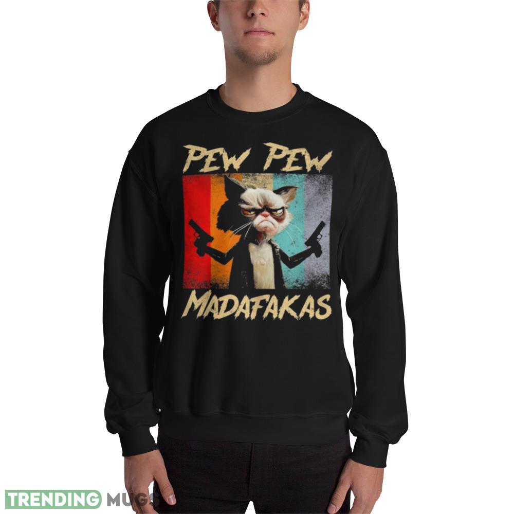 pew pew madafakas vintage Graphics Black Shirt - 18000 Unisex Heavy Blend Crewneck Sweatshirt pew pew madafakas vintage Graphics Black Shirt - 18000 Unisex Heavy Blend Crewneck Sweatshirt
