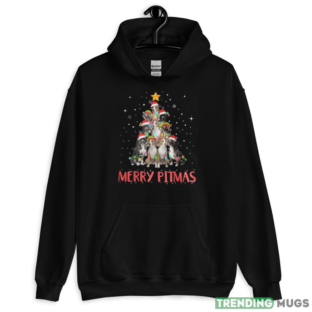 Pitbull Christmas Tree Christmas Sweatshirt Dark Shirt Pitbull Christmas Tree Christmas Sweatshirt Dark Shirt