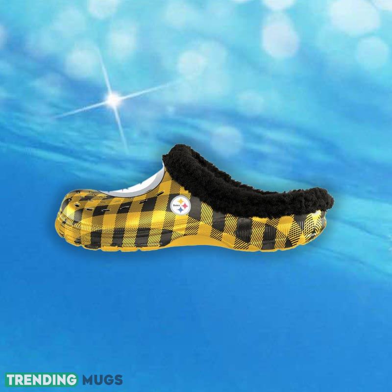 Pittsburgh Steelers NFL Men And Women Sherpa Lined Buffalo Check Clog For Fans Clog Shoes Pittsburgh Steelers NFL Men And Women Sherpa Lined Buffalo Check Clog For Fans Clog Shoes