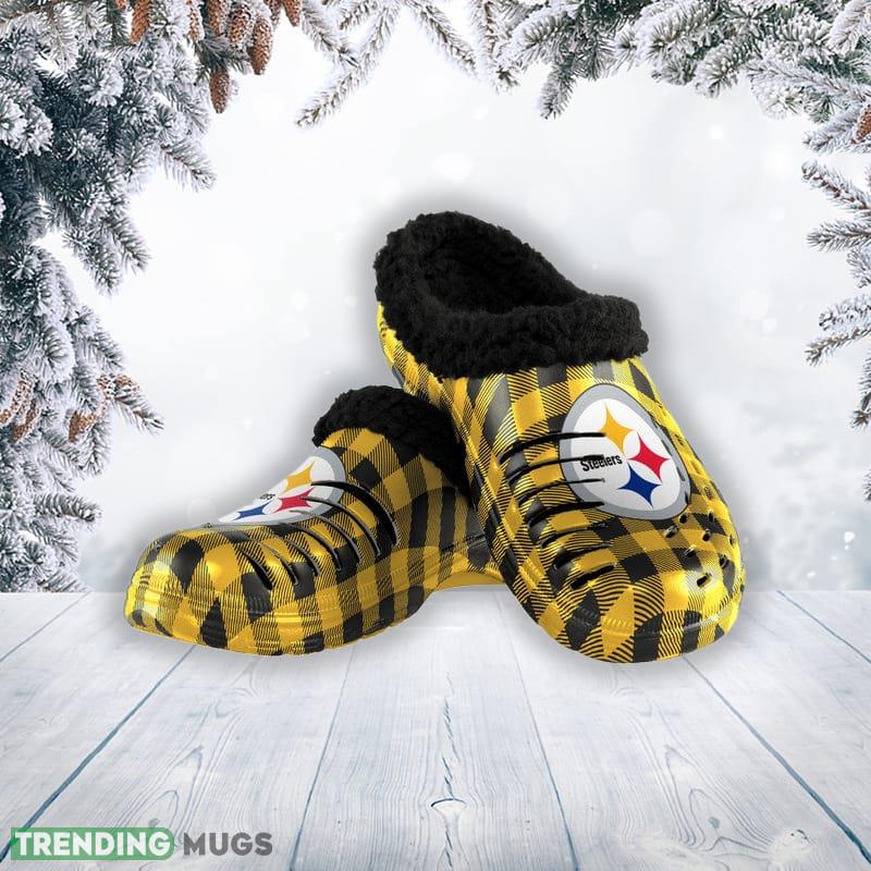 Pittsburgh Steelers NFL Men And Women Sherpa Lined Buffalo Check Clog For Fans - Pittsburgh Steelers NFL Mens Sherpa Lined Buffalo Check Clog_1 Pittsburgh Steelers NFL Men And Women Sherpa Lined Buffalo Check Clog For Fans - Pittsburgh Steelers NFL Mens Sherpa Lined Buffalo Check Clog_1