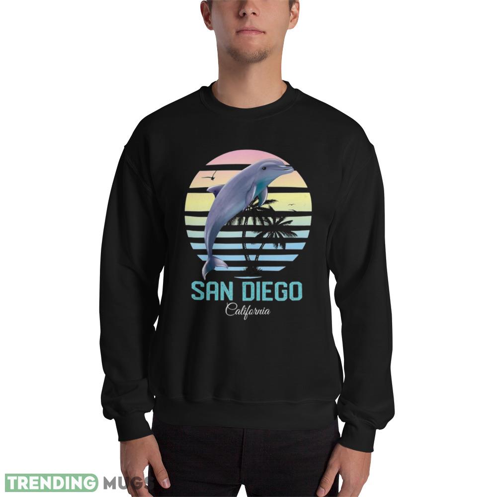 Promotions San Diego California Retro Sunset Dolphin Ocean Gift Tank Top - 18000 Unisex Heavy Blend Crewneck Sweatshirt Promotions San Diego California Retro Sunset Dolphin Ocean Gift Tank Top - 18000 Unisex Heavy Blend Crewneck Sweatshirt