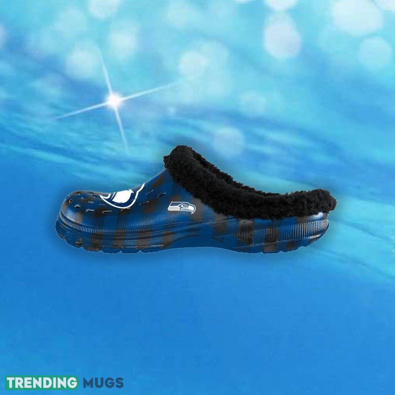 Seattle Seahawks NFL Men And Women Sherpa Lined Buffalo Check Clog For Fans Clog Shoes Seattle Seahawks NFL Men And Women Sherpa Lined Buffalo Check Clog For Fans Clog Shoes