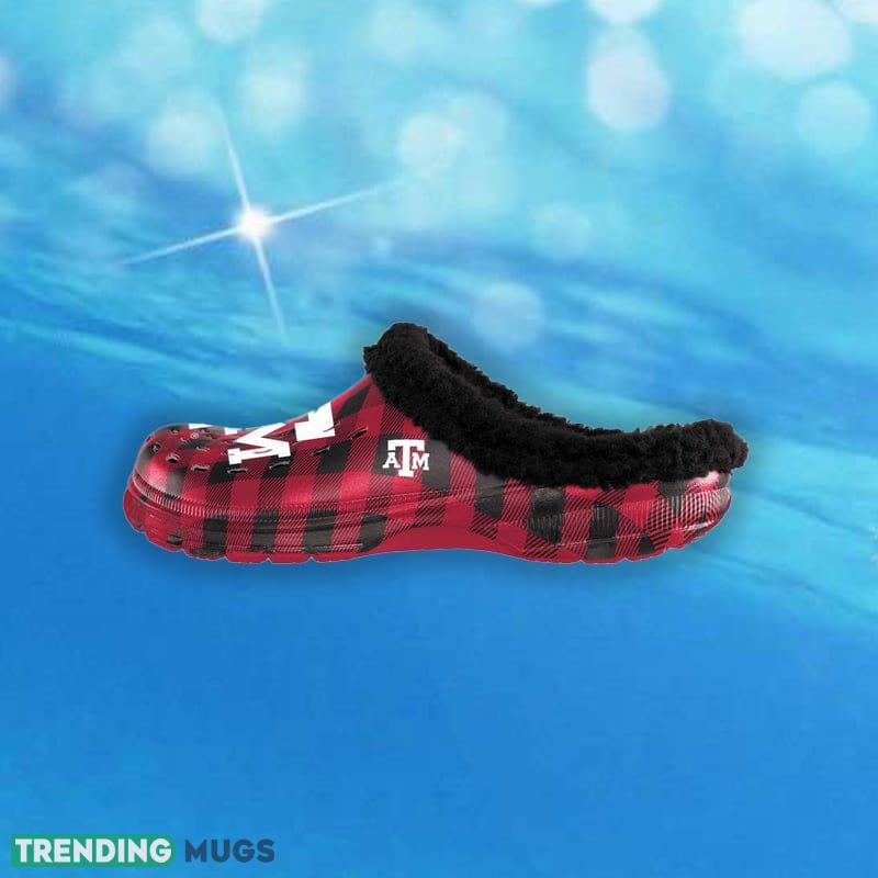 Texas A&M Aggies NCAA Men And Women Sherpa Lined Buffalo Check Clog For Fans Clog Shoes Texas A&M Aggies NCAA Men And Women Sherpa Lined Buffalo Check Clog For Fans Clog Shoes