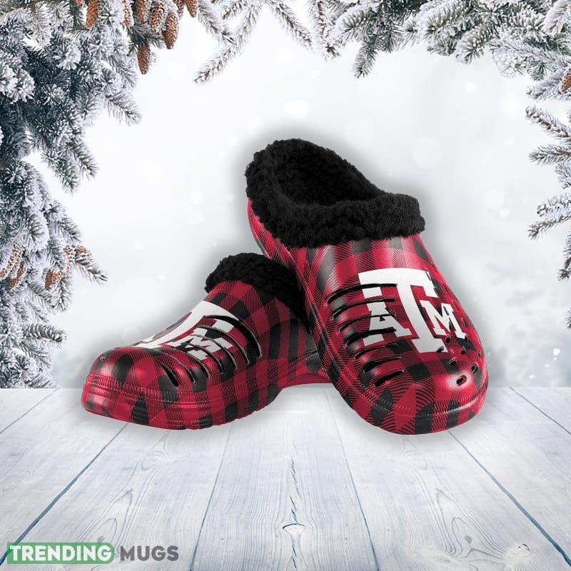 Texas A&M Aggies NCAA Men And Women Sherpa Lined Buffalo Check Clog For Fans - Texas A&M Aggies NCAA Mens Sherpa Lined Buffalo Check Clog_1 Texas A&M Aggies NCAA Men And Women Sherpa Lined Buffalo Check Clog For Fans - Texas A&M Aggies NCAA Mens Sherpa Lined Buffalo Check Clog_1