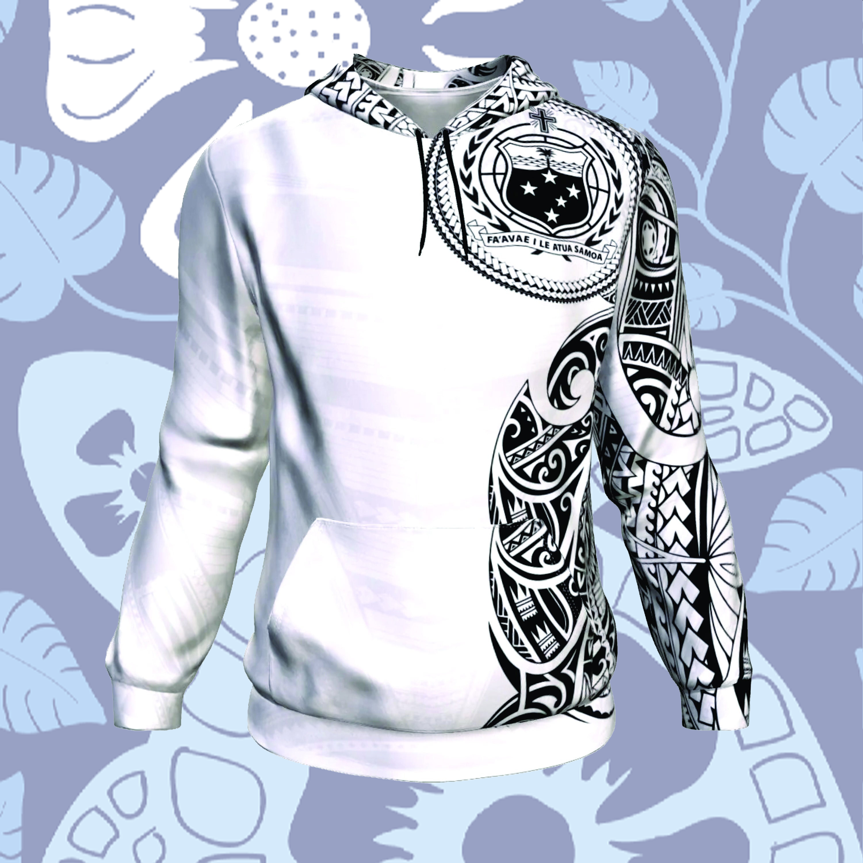 Western Samoa Coat of Arms Hoodies Black and White Premium Polynesian Hoodies With Customized Design Christmas Gift For Him - 210523-105250 Western Samoa Coat of Arms Hoodies Black and White Premium Polynesian Hoodies With Customized Design Christmas Gift For Him - 210523-105250