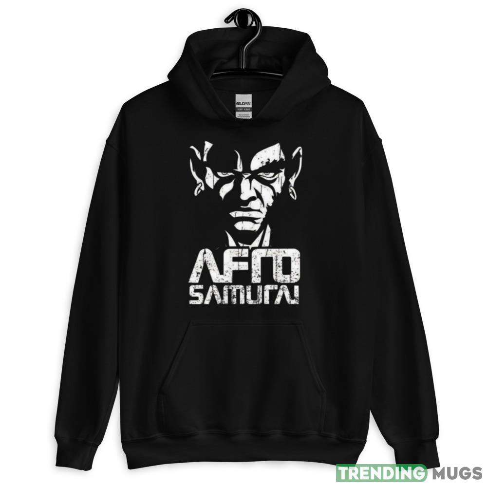 White Graphic Samurai Afro Design Shirts Dark Shirt White Graphic Samurai Afro Design Shirts Dark Shirt