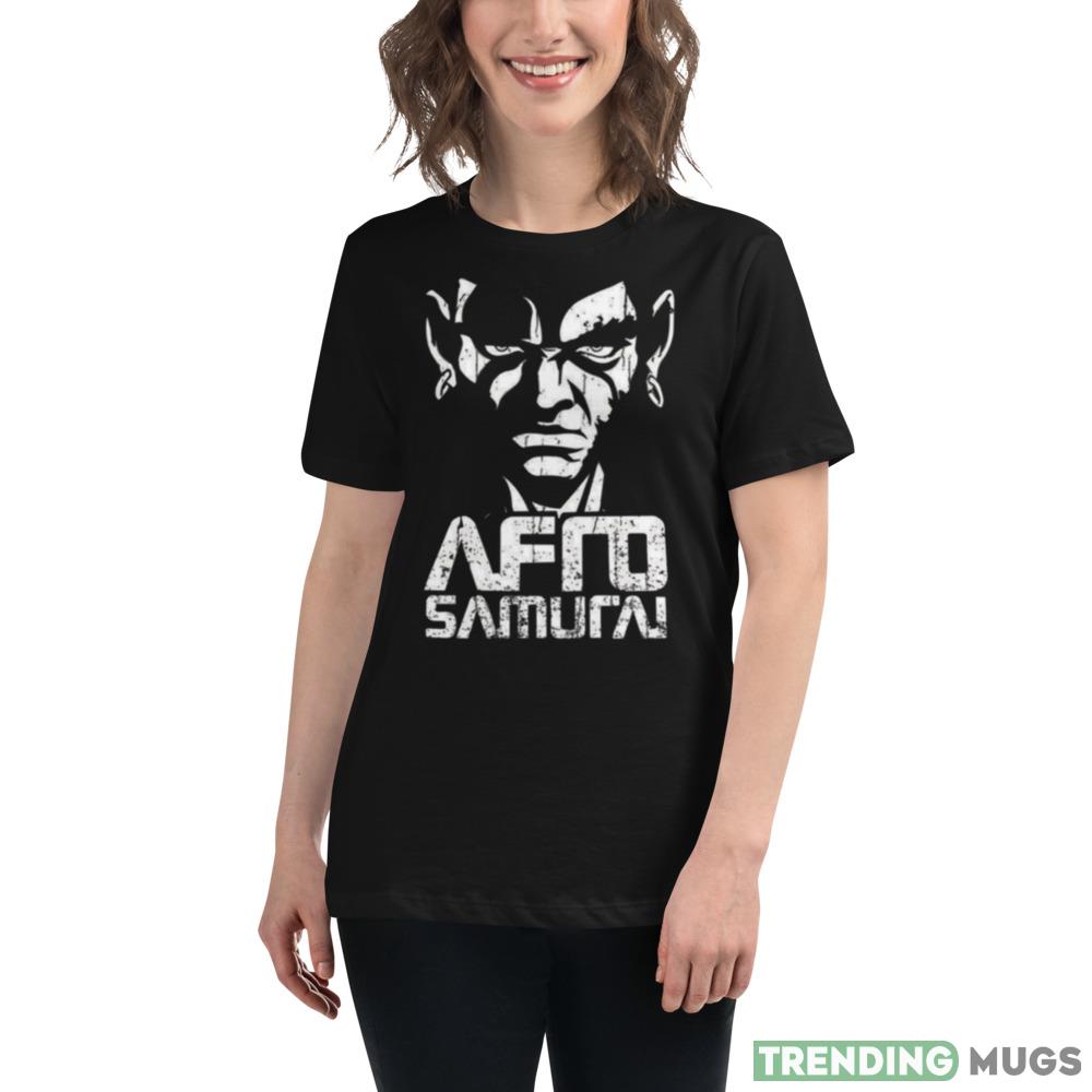 White Graphic Samurai Afro Design Shirts Dark Shirt White Graphic Samurai Afro Design Shirts Dark Shirt