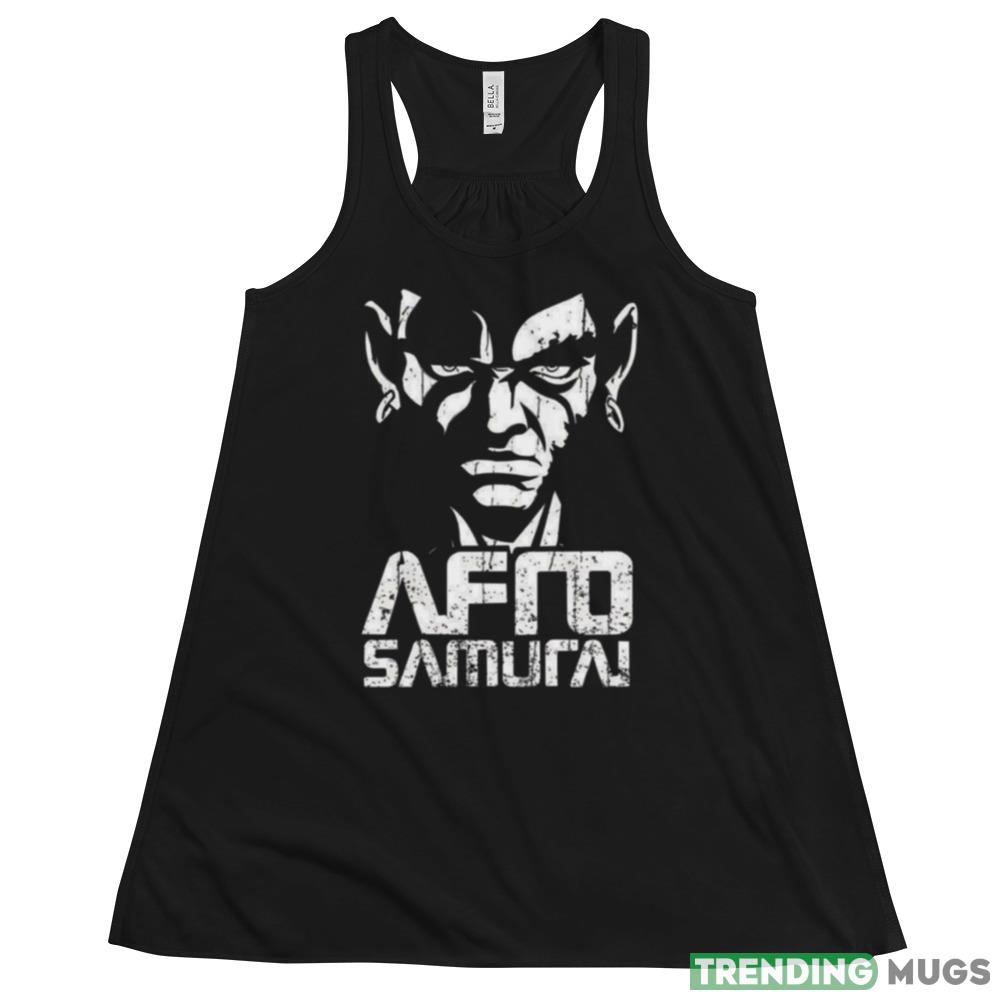 White Graphic Samurai Afro Design Shirts Dark Shirt White Graphic Samurai Afro Design Shirts Dark Shirt