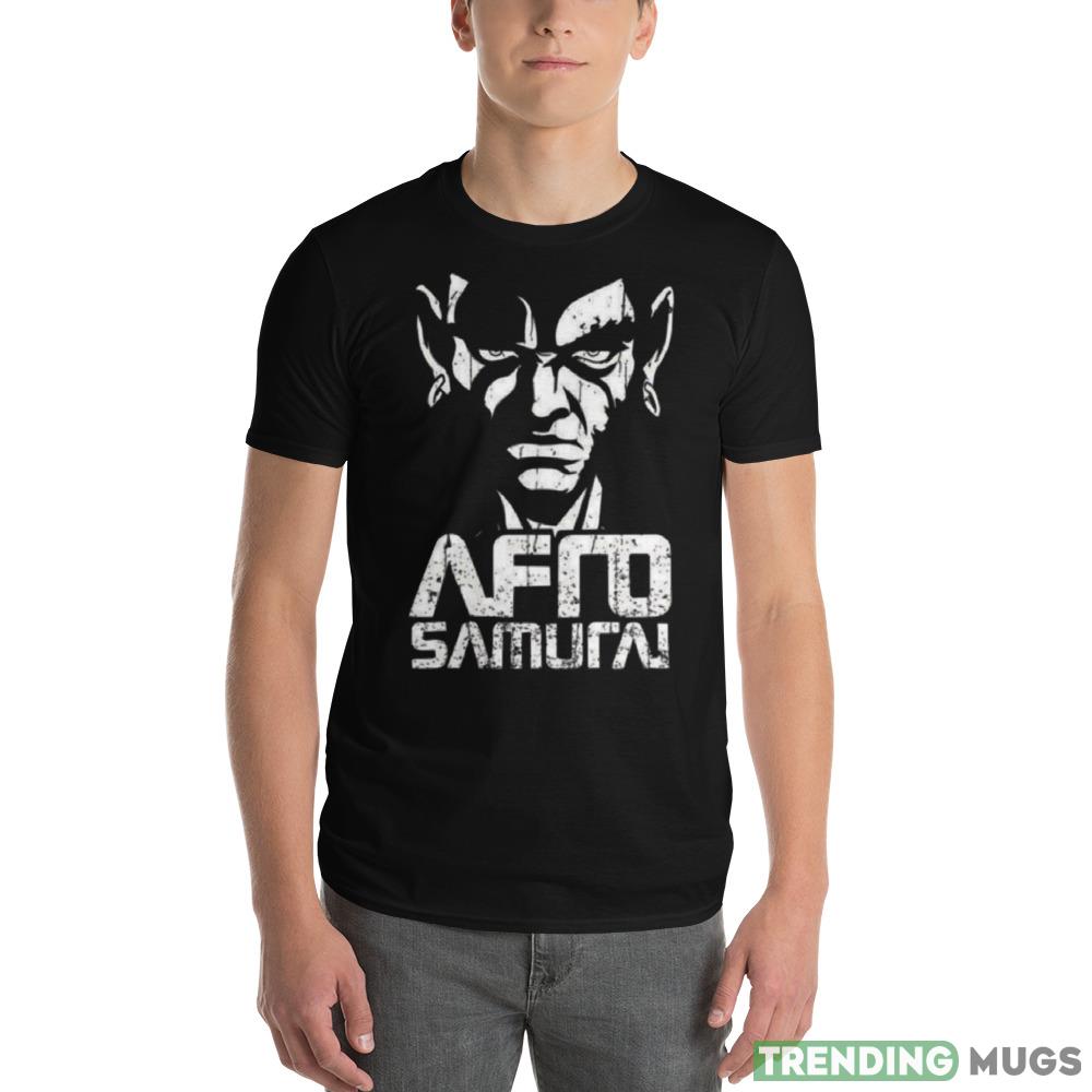 White Graphic Samurai Afro Design Shirts Dark Shirt White Graphic Samurai Afro Design Shirts Dark Shirt