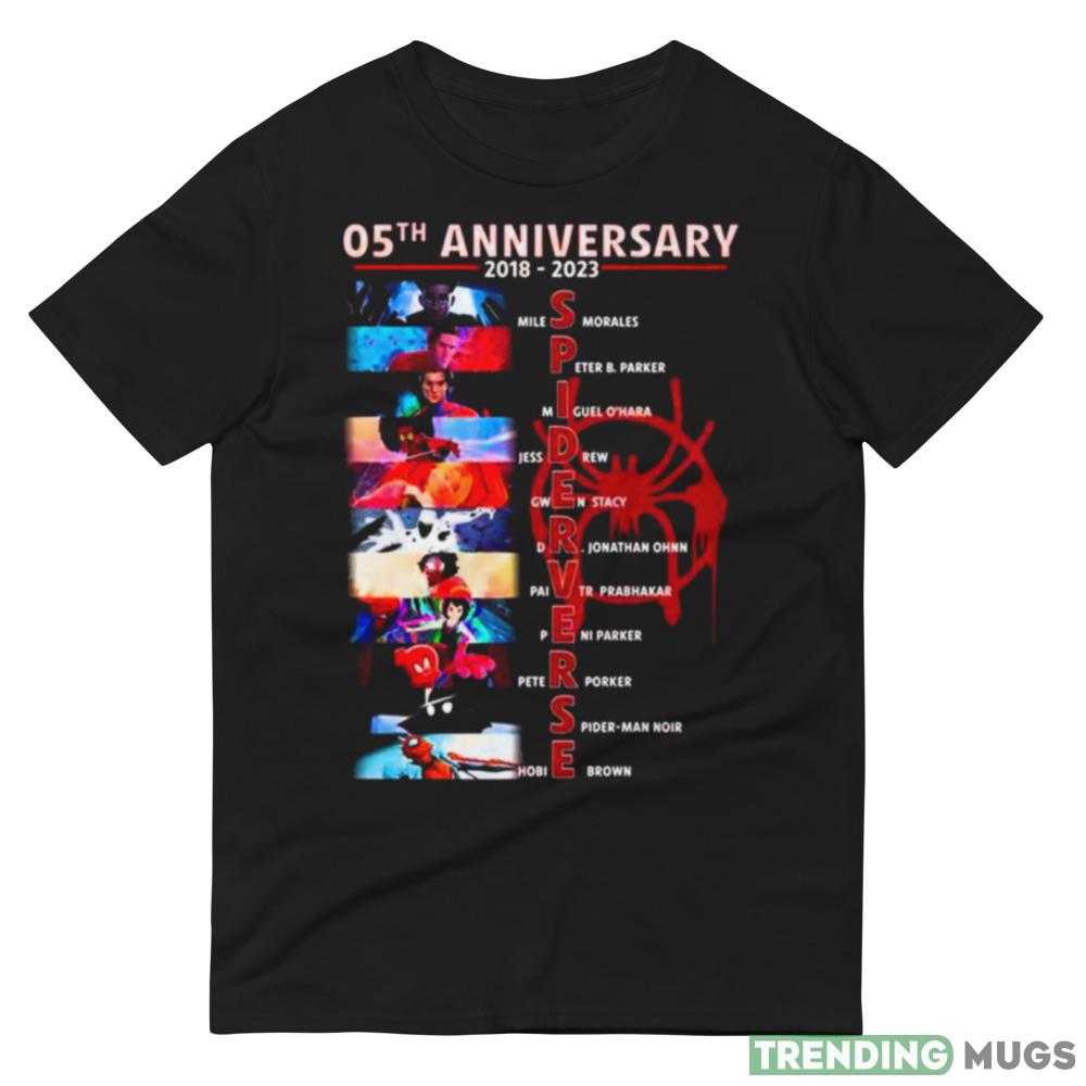05th Anniversary 2018 – 2023 Spider Verse T Shirt Dark Shirt 05th Anniversary 2018 – 2023 Spider Verse T Shirt Dark Shirt