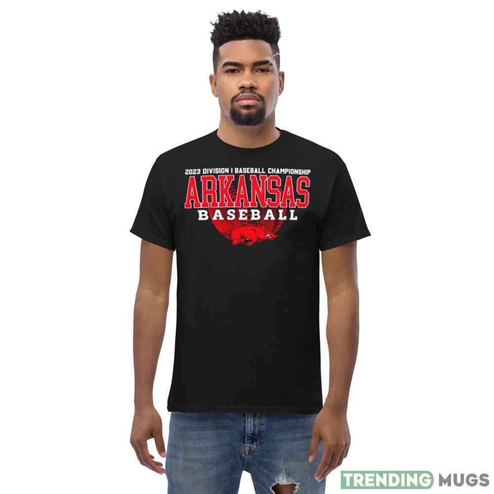 2023 Division I Champions Baseball Arkansas Razorbacks Baseball Shirt Dark Shirt 2023 Division I Champions Baseball Arkansas Razorbacks Baseball Shirt Dark Shirt