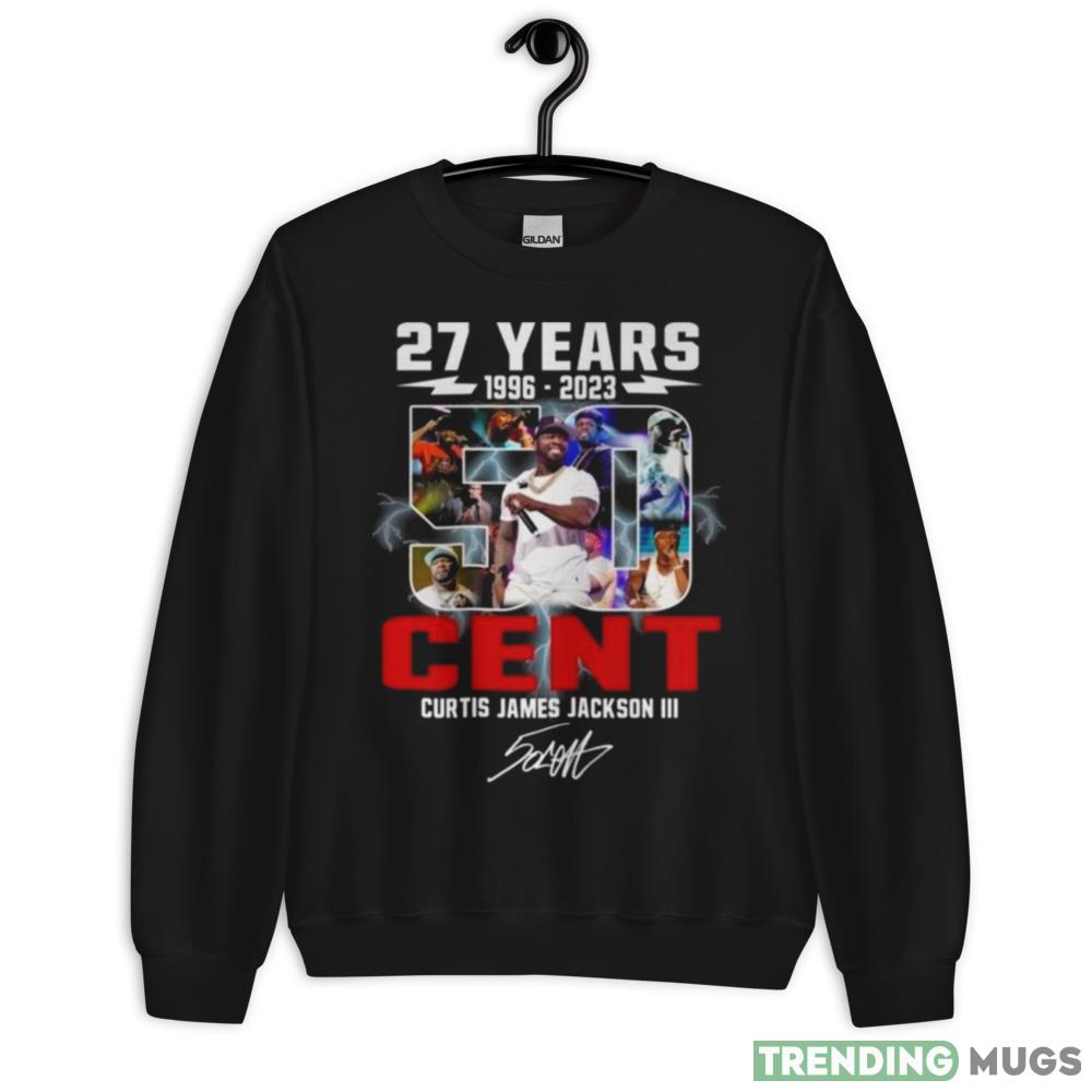 27 Years 1996 – 2023 Cent Curtis James Jackson III Signature Shirt - 18000 Unisex Heavy Blend Crewneck Sweatshirt 27 Years 1996 – 2023 Cent Curtis James Jackson III Signature Shirt - 18000 Unisex Heavy Blend Crewneck Sweatshirt