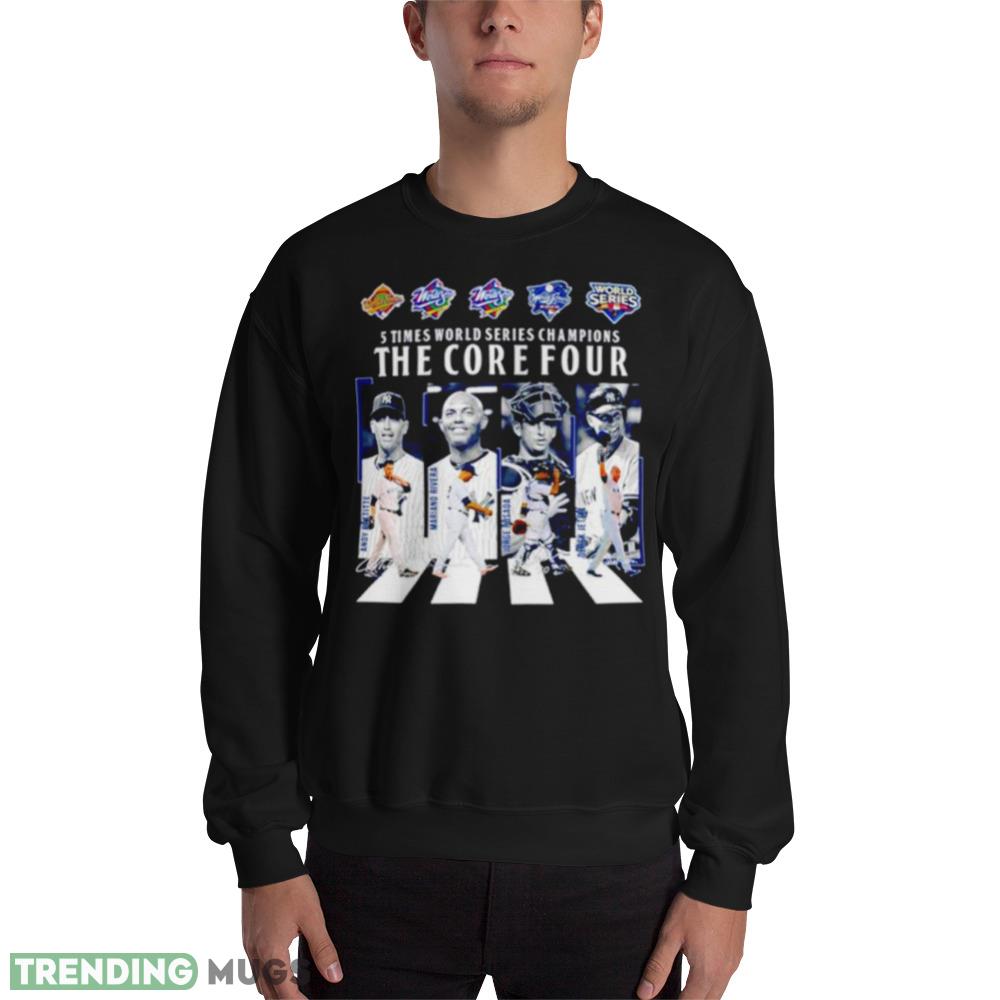 5 times world series Champions the core four abbey road signatures shirt - 18000 Unisex Heavy Blend Crewneck Sweatshirt 5 times world series Champions the core four abbey road signatures shirt - 18000 Unisex Heavy Blend Crewneck Sweatshirt