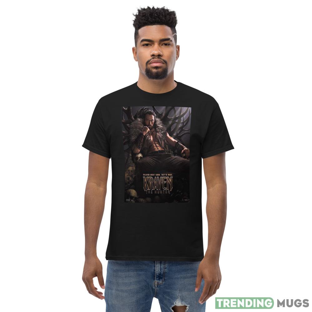 Aaron Taylor Johnson Kraven The Hunter Textless Poster Sony x Marvel Studios Movie T Shirt Dark Shirt Aaron Taylor Johnson Kraven The Hunter Textless Poster Sony x Marvel Studios Movie T Shirt Dark Shirt