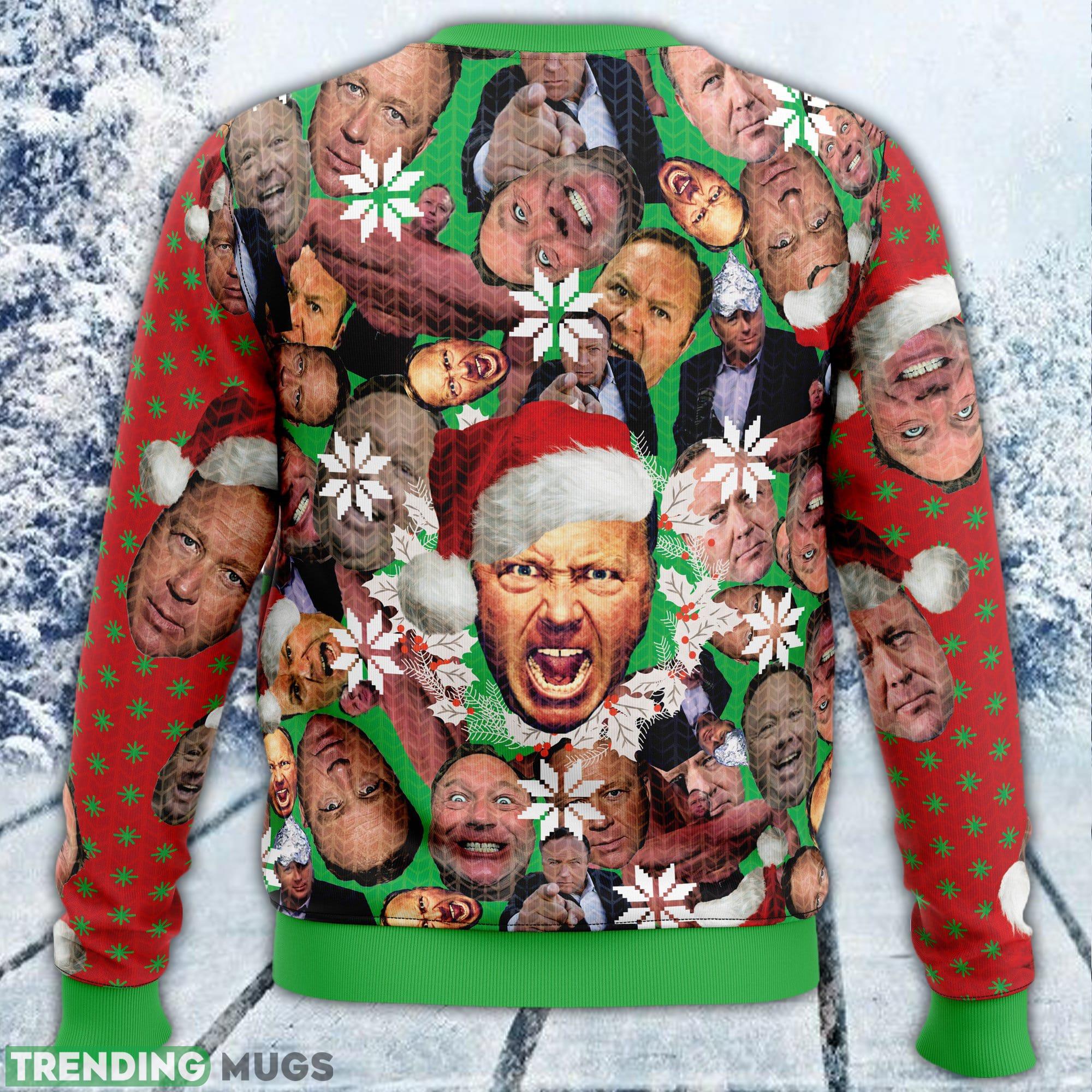 Alex Jones Ugly Sweater Men And Women Gift For Christmas 3D Sweater Alex Jones Ugly Sweater Men And Women Gift For Christmas 3D Sweater
