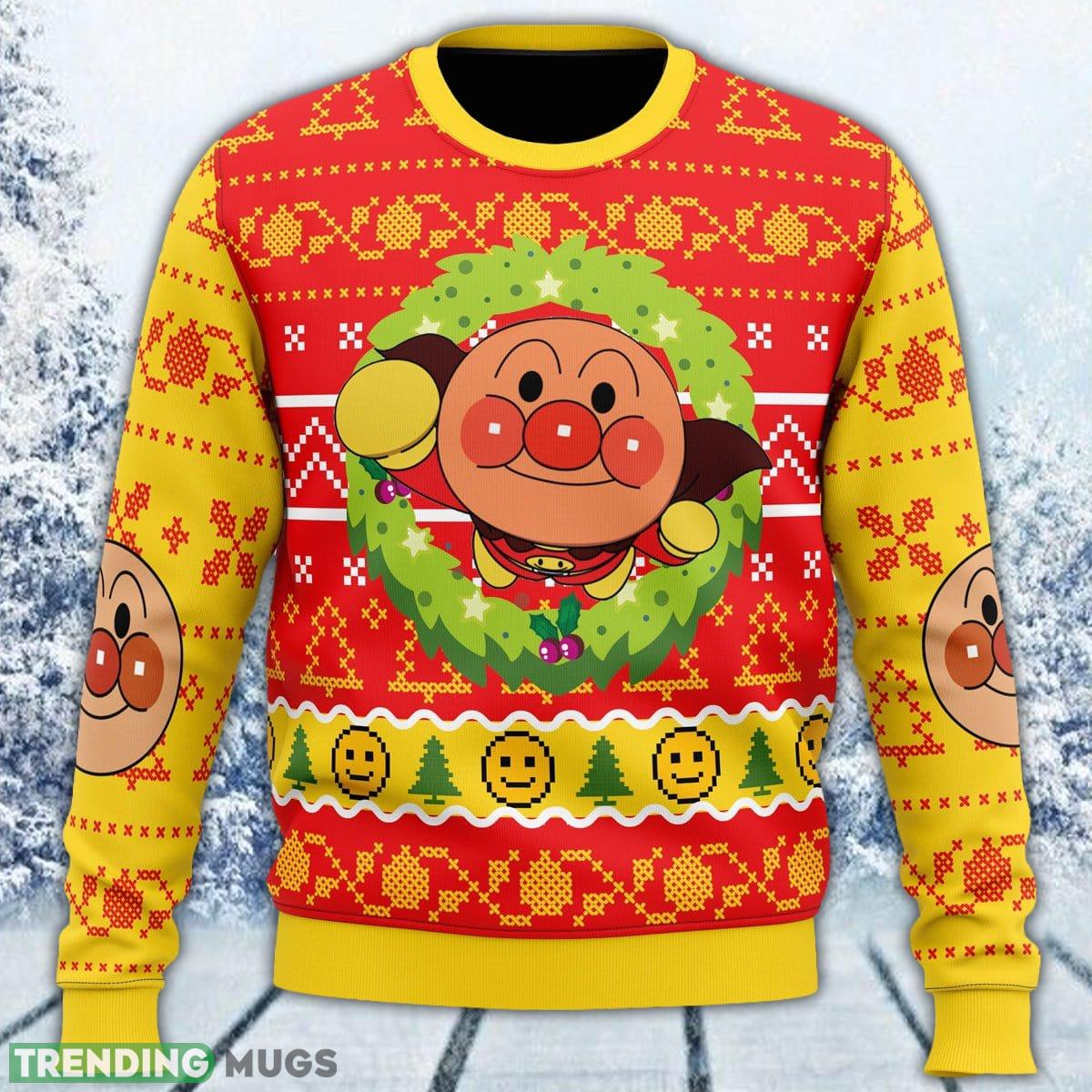 Anpanman Ugly Sweater Men And Women Gift For Christmas - Anpanman Ugly Christmas Sweater_1 Anpanman Ugly Sweater Men And Women Gift For Christmas - Anpanman Ugly Christmas Sweater_1