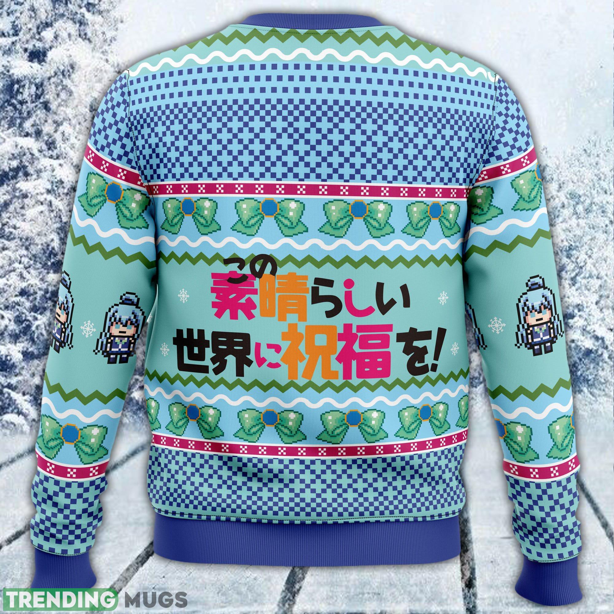 Aqua KonoSuba Ugly Sweater Men And Women Gift For Christmas 3D Sweater Aqua KonoSuba Ugly Sweater Men And Women Gift For Christmas 3D Sweater