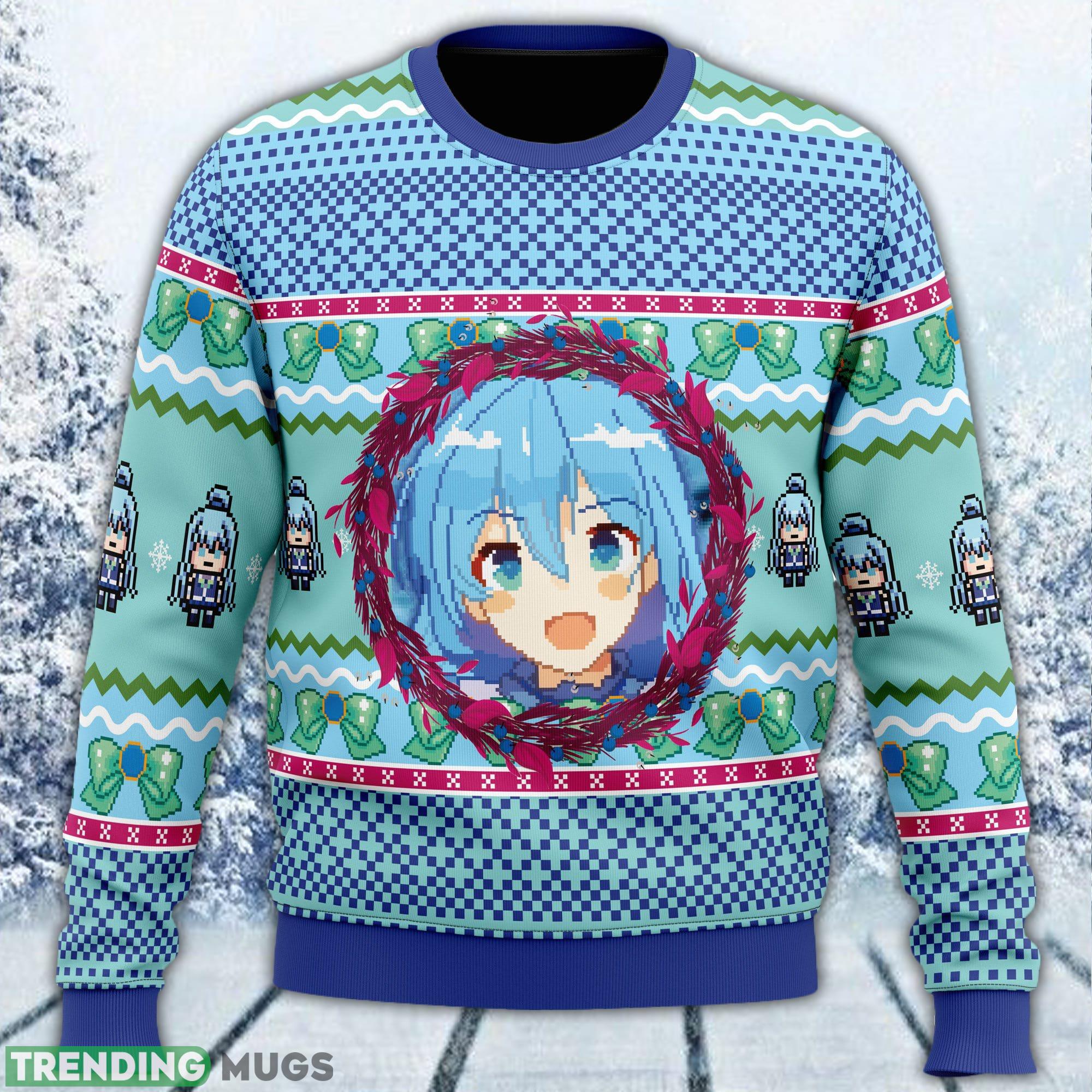 Aqua KonoSuba Ugly Sweater Men And Women Gift For Christmas - Aqua KonoSuba Ugly Christmas Sweater_1 Aqua KonoSuba Ugly Sweater Men And Women Gift For Christmas - Aqua KonoSuba Ugly Christmas Sweater_1