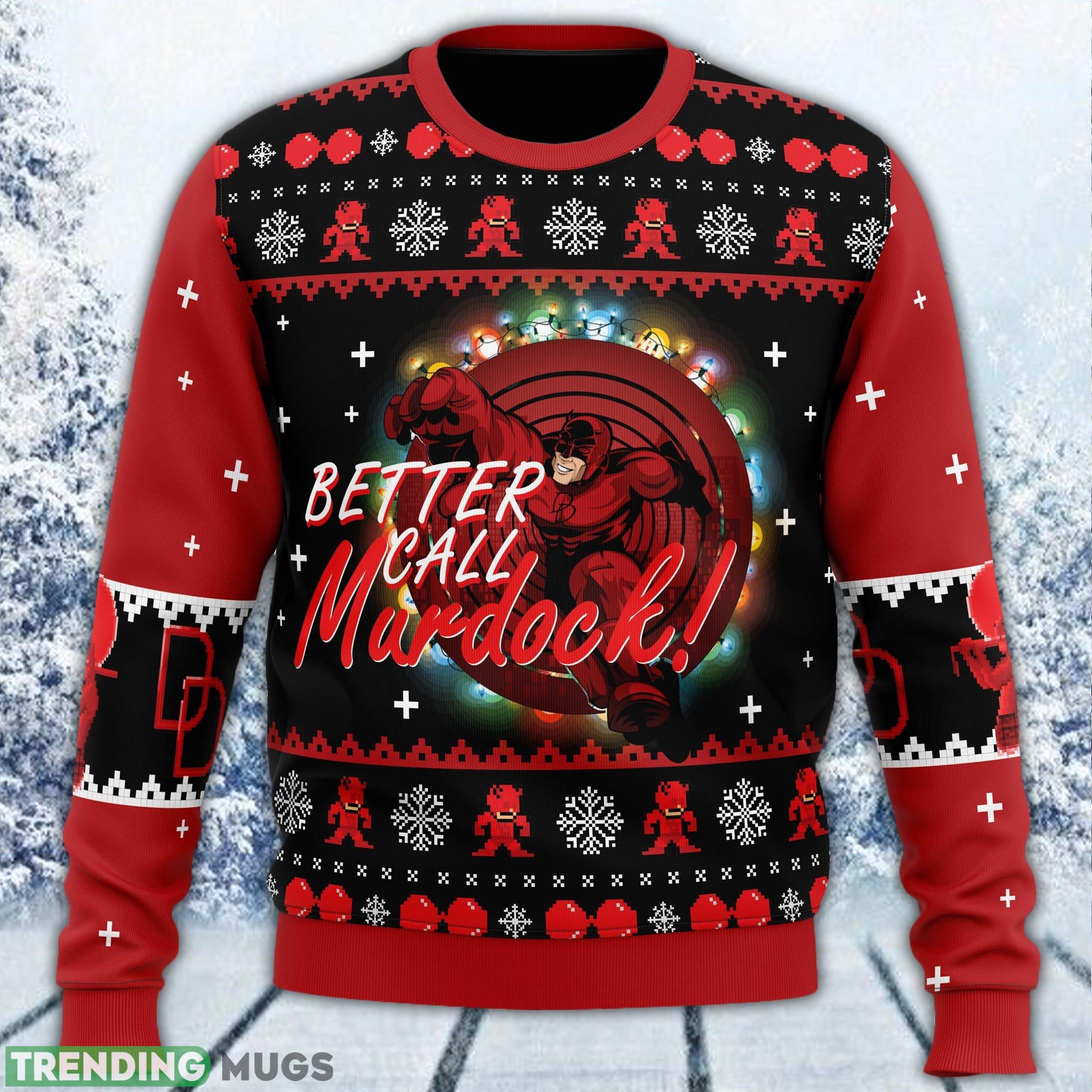 Better Call Murdock! Daredevil Ugly Sweater Men And Women Gift For Christmas - Better Call Murdock! Daredevil Ugly Christmas Sweater_1 Better Call Murdock! Daredevil Ugly Sweater Men And Women Gift For Christmas - Better Call Murdock! Daredevil Ugly Christmas Sweater_1