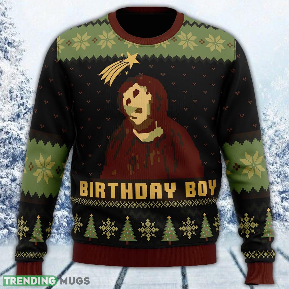 Birthday Boy The Ruined Fresco Of Jesus Ugly Sweater Men And Women Gift For Christmas - Birthday Boy The Ruined Fresco Of Jesus Ugly Christmas Sweater_1 Birthday Boy The Ruined Fresco Of Jesus Ugly Sweater Men And Women Gift For Christmas - Birthday Boy The Ruined Fresco Of Jesus Ugly Christmas Sweater_1