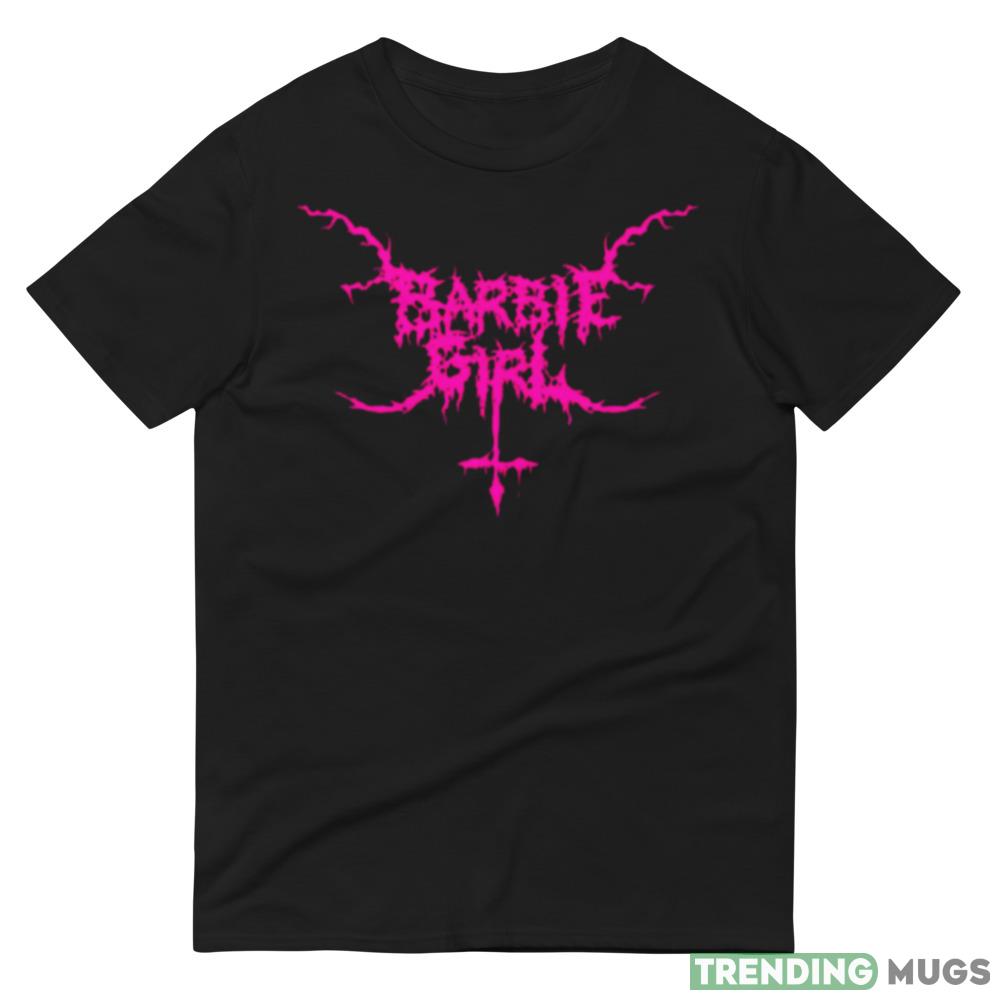 Black Metal Barbie Girl Pink shirt Dark Shirt Black Metal Barbie Girl Pink shirt Dark Shirt