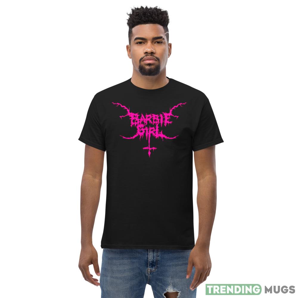 Black Metal Barbie Girl Pink shirt Dark Shirt Black Metal Barbie Girl Pink shirt Dark Shirt